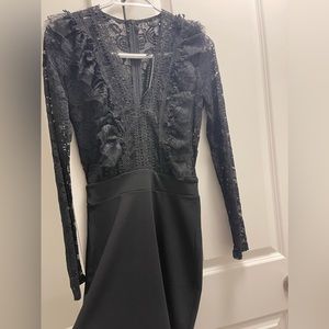 Sexy lace detail back dress